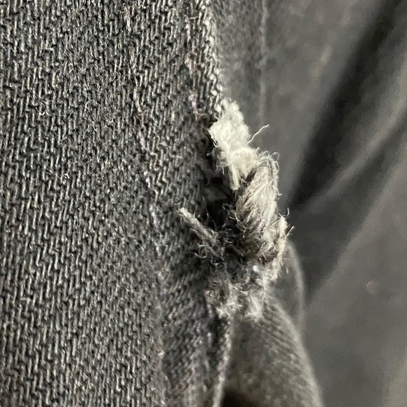 Frame Ali Wide Leg Crop Button Fly Black Jeans 31 - Picture 10 of 11